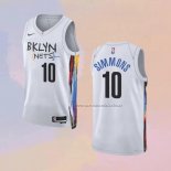 Camiseta Brooklyn Nets Ben Simmons NO 10 Ciudad 2022-23 Blanco