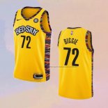 Camiseta Brooklyn Nets Biggie NO 72 Ciudad 2020-21 Amarillo