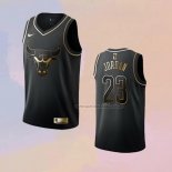 Camiseta Golden Edition Chicago Bulls Michael Jordan NO 23 Negro