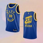 Camiseta Golden State Warriors James Wiseman NO 33 Hardwood Classics 2020 Azul