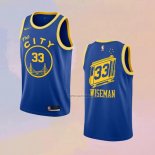 Camiseta Golden State Warriors James Wiseman NO 33 Hardwood Classics 2020 Azul