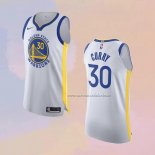 Camiseta Golden State Warriors Stephen Curry NO 30 Association Autentico Blanco