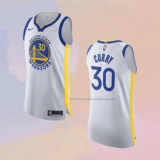 Camiseta Golden State Warriors Stephen Curry NO 30 Association Autentico Blanco