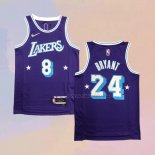 Camiseta Los Angeles Lakers Kobe Bryant NO 8 24 Ciudad Edition 2021-22 Violeta