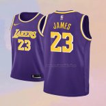 Camiseta Nino Los Angeles Lakers Lebron James NO 23 Statement 2018-19 Violeta