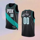 Camiseta Portland Trail Blazers Gary Payton II NO 00 Ciudad 2022-23 Negro