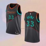 Camiseta Washington Wizards Kyle Kuzma NO 33 Ciudad 2023-24 Negro