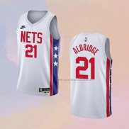 Camiseta Brooklyn Nets LaMarcus Aldridge NO 21 Classic 2022-23 Blanco
