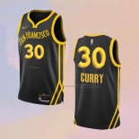 Camiseta Golden State Warriors Stephen Curry NO 30 Ciudad 2023-24 Negro