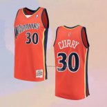 Camiseta Golden State Warriors Stephen Curry NO 30 Mitchell & Ness 2009-10 Naranja