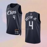 Camiseta Los Angeles Clippers Brandon Boston JR. NO 4 Ciudad 2023-24 Azul