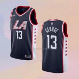 Camiseta Los Angeles Clippers Marcin Gortat NO 13 Ciudad 2018-2019 Azul