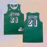 Camiseta Los Angeles Lakers Kobe Bryant NO 24 Retro Verde