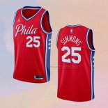 Camiseta Philadelphia 76ers Ben Simmons NO 25 Statement 2020-21 Rojo