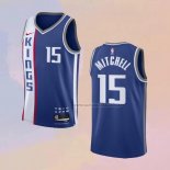 Camiseta Sacramento Kings Davion Mitchell NO 15 Ciudad 2023-24 Azul