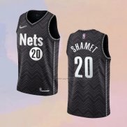 Camiseta Brooklyn Nets Landry Shamet NO 20 Earned 2020-21 Negro