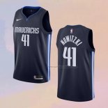 Camiseta Dallas Mavericks Dirk Nowitzki NO 41 Statement Azul