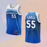 Camiseta Minnesota Timberwolves Luka Garza NO 55 Ciudad 2023-24 Azul