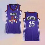 Camiseta Mujer Toronto Raptors Vince Carter NO 15 Violeta