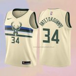 Camiseta Nino Milwaukee Bucks Giannis Antetokounmpo NO 34 Ciudad Crema