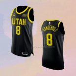 Camiseta Utah Jazz Jarred Vanderbilt NO 8 Statement Autentico 2022-23 Negro