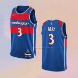 Camiseta Washington Wizards Bradley Beal NO 3 Ciudad 2021-22 Azul