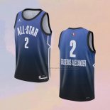 Camiseta All Star 2023 Oklahoma City Thunder Shai Gilgeous-Alexander NO 2 Azul