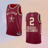 Camiseta All Star 2024 Oklahoma City Thunder Shai-Gilgeous Alexander NO 2 Rojo