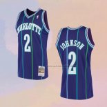 Camiseta Charlotte Hornets Larry Johnson NO 2 Mitchell & Ness 1994-95 Violeta
