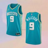 Camiseta Charlotte Hornets Theo Maledon NO 9 Ciudad 2023-24 Verde