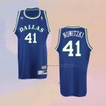 Camiseta Dallas Mavericks Dirk Nowitzki NO 41 Retro Azul