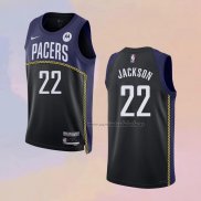 Camiseta Indiana Pacers Isaiah Jackson NO 22 Ciudad 2022-23 Azul