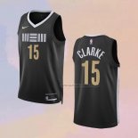 Camiseta Memphis Grizzlies Brandon Clarke NO 15 Ciudad 2023-24 Negro