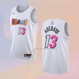 Camiseta Miami Heat Bam Adebayo NO 13 Ciudad 2022-23 Blanco