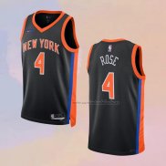 Camiseta New York Knicks Derrick Rose NO 4 Ciudad 2022-23 Negro