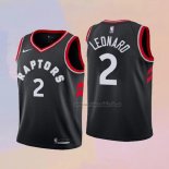 Camiseta Nino Toronto Raptors Kawhi Leonard NO 2 Statement 2018 Negro