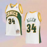 Camiseta Seattle SuperSonics Ray Allen NO 34 Mitchell & Ness 2006-07 Blanco