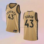 Camiseta Toronto Raptors Pascal Siakam NO 43 Ciudad 2023-24 Oro