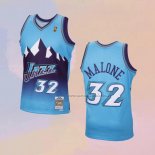 Camiseta Utah Jazz Karl Malone NO 32 Mitchell & Ness 1996-97 Azul