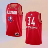 Camiseta All Star 2020 Milwaukee Bucks Giannis Antetokounmpo NO 34 Rojo