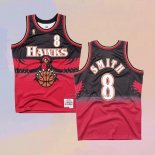 Camiseta Atlanta Hawks Steve Smith NO 8 Hardwood Classics Throwback Rojo