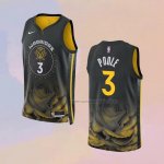 Camiseta Golden State Warriors Jordan Poole NO 3 Ciudad 2022-23 Negro