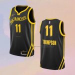 Camiseta Golden State Warriors Klay Thompson NO 11 Ciudad 2023-24 Negro
