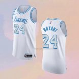 Camiseta Los Angeles Lakers Kobe Bryant NO 24 Ciudad Autentico 2020-21 Blanco