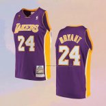 Camiseta Los Angeles Lakers Kobe Bryant NO 24 Mitchell & Ness 2008-09 Violeta