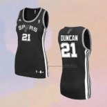 Camiseta Mujer San Antonio Spurs Tim Duncan NO 21 Icon 2017-18 Negro