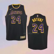 Camiseta Nino Los Angeles Lakers Kobe Bryant NO 24 Earned 2021-22 Negro
