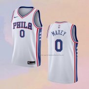 Camiseta Philadelphia 76ers Tyrese Maxey NO 0 Association 2020-21 Blanco