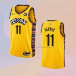 Camiseta Brooklyn Nets Kyrie Irving NO 11 Ciudad 2020-21 Amarillo