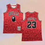 Camiseta Chicago Bulls Bape NO 23 Hardwood Classic Rojo